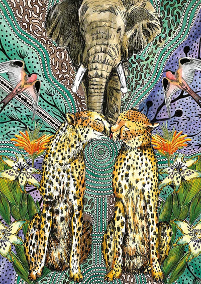 Okapi FREE- Color at home Illustration - Cheetah