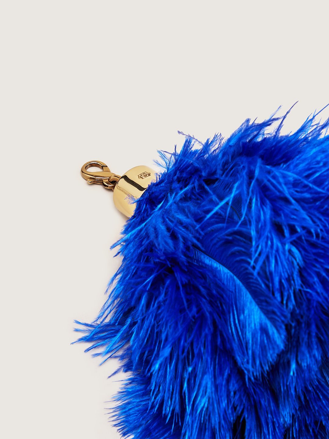 Ostrich Feather Charm - Blue