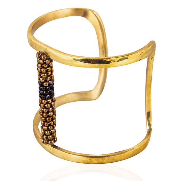 Adele Dejak K-Yaa Short Brass Beaded Bracelet