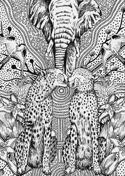 Okapi FREE- Color at home Illustration - Cheetah